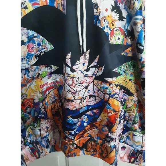 Dragon Ball Z Anime Manga Characters Full Print Hoodie - Picture 6 of 6